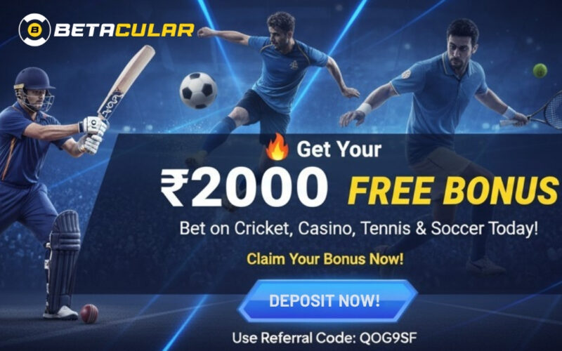 Get Your FREE ₹2000 Welcome Bonus at Betacular.live! Bet on Cricket, Casino, Tennis & Soccer Today!
